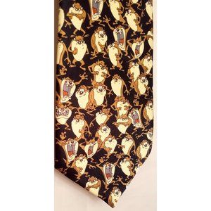 Taz Looney tunes Rene Chagal handmade men's novelty necktie Myung Ju‎ silk